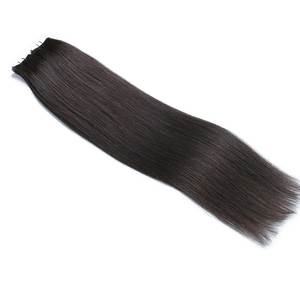 ผมต่อแบบเทปอิน Remy Human Hair ความยาว 8-30 นิ้ว แบบตรง # 1c สีน้ำตาลเข้มกลางคืน - Product Image 3
