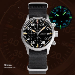 Reloj de Pulsera Deportivo Vintage de Acero Inoxidable 316l con Logotipo Personalizado al por Mayor de Alta Calidad, Cronógrafo <span class=keywords><strong>Japon</strong></span>és de Cuarzo Vk67 Polit para Hombre en Venta - Product Image 2