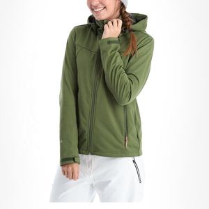 Chaquetas Softshell OEM para mujer, prendas de vestir exteriores transpirables y flexibles resistentes al agua con cierre de cremallera y marca personalizada - Product Image 1