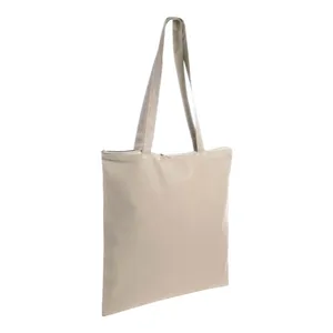 Borsa Tote in Cotone Personalizzata Promozionale 220 G/m2 con Chiusura a Cerniera - Product Image 3