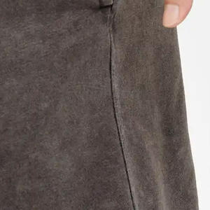 Pantalones cortos de lavado ácido de verano para hombres, último diseño, cintura con cordón pesado, servicio OEM, pantalones cortos transpirables para hombres - Product Image 4