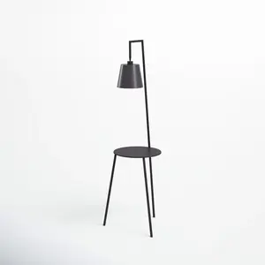 Lámpara de pie para interior de Hotel, luz con cuerpo de metal recubierto de negro, moderna, minimalista, con tonos de metal, tamaño personalizado, para suelo de árbol, gran oferta - Product Image 2