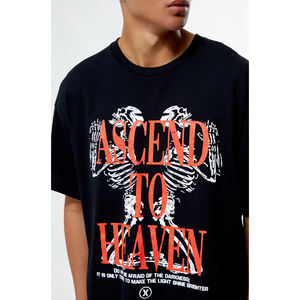 Vente en Gros T-shirt à Manches Courtes 100% Coton pour Homme Col en O Ajusté Uni Logo Personnalisé pour Hommes - Product Image 2