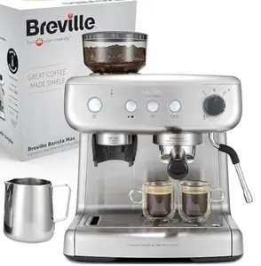 Gran oferta Brevilles Barista Max Espresso Machine Latte & Cappuccino Cafetera con molinillo de granos integrado y varita de vapor