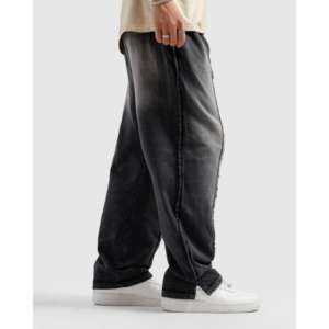 กางเกงจ็อกเกอร์ผ้าฝ้ายแท้ 100% จีบระบายแบบดิบ ซักแล้ว ทรงลำลอง เอวสูง ไซส์ XL สีสันสดใส มีซิป ทรงตรง - Product Image 3