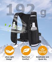 Gilet de course tendance pour femmes et hommes, en polyester léger, imperméable, durable, avec fermeture éclair, hydratation, deux flacons souples de 500 ml, portable