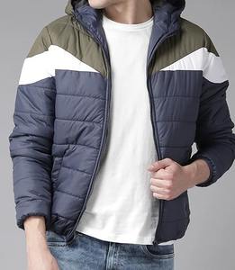 Nouvel arrivage de veste universitaire personnalisée Bomber personnalisé Baseball Jacket Nouveau élégant rembourré Camouflage bleu Bomber Parka Veste pour hommes - Product Image 4