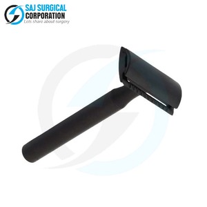 Option de budget de conception noire de rasoir de sécurité en acier allemand de haute qualité pour les étudiants de barbier et la source d'alimentation manuelle à usage domestique - Product Image 3