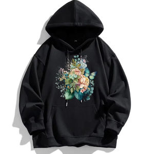 Pull à capuche coréen en coton personnalisé pour femmes, décontracté, hiver, mode, col à capuche, caractéristique durable, logo personnalisé imprimé en couleur - Product Image 2