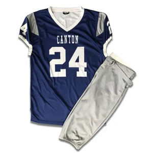 ชุดเสื้อฟุตบอลชุดอเมริกันฟุตบอลชุดเสื้อฟุตบอลโพลีเอสเตอร์แบบระเหิด100% จากโพลีเอสเตอร์ - Product Image 3