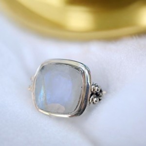 925 argent Sterling fait à la main arc-en-ciel pierre de lune bague femmes feu pierres précieuses bijoux avec lunette réglage incrustation Fine déclaration pièce - Product Image 3