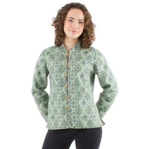 Latest Autumn Winter Floral Print Quilted Puffer <b>Jacket</b> for Women Casual New Fashion Breathable Stylish Finished Product - Product Image 6