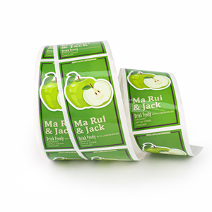 Custom UV Printed Self-Adhesive PVC Bottle Sticker Label Waterproof Food Packaging for Glass Juice Drink Clear PVC Ingredients