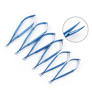 Portaagujas de Microcirugía Médica de Acero Inoxidable, Agarre Ergonómico Manual, Cabeza Recta y Curva, para Cirugía Estética - Product Image 1