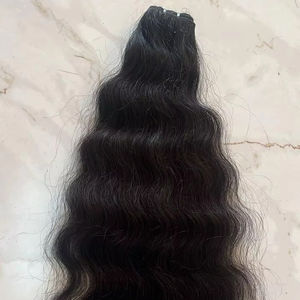 Cabello natural humano ondulado recto y sedoso de fábrica India para patillas blanqueadas - Product Image 1