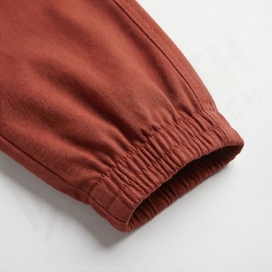 Pantalon de jogging décontracté pour homme, automne, sport, vêtements de travail, poids moyen, taille élastique, coupe ample, multi-poches, style à devant plat, 100% - Product Image 6