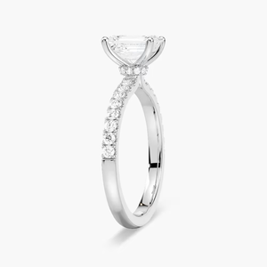 Bague de fiançailles en diamant de laboratoire taille coussin de 1,20 CTW, certifiée IGI, or massif 14 carats - Product Image 2