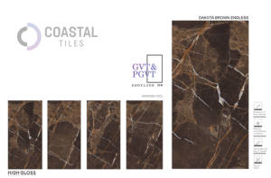 Porcelana 600x1200mm Dakota Brown High Glossy Firebrick Antideslizante Baldosas modernas - Product Image 3