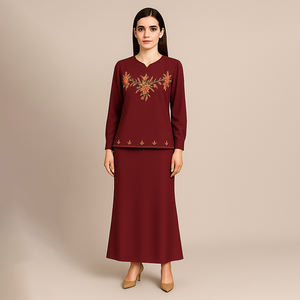 Nouveau Design Baju Kurung Malaisie Moderne RAYA Slim & Fit Modeste SYMÉTRIQUEMENT BRODÉ Plus Size BAJU KURUNG Respirant - Product Image 5