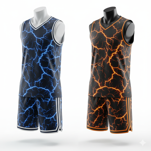 Sublimation <b>Basketball</b> Set | Custom Team Jersey Shorts | Premium Quick Dry 100% Polyester Unisex Adult Sleeveless Sports Uniform - Product Image 6