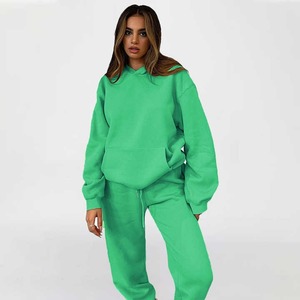 Conjunto Deportivo de Moda para Mujer, Otoño-Invierno, Estampado, Transpirable, Cortavientos, con Capucha, Manga Larga, Algodón, Servicio OEM, Calidad, Nuevo, en Oferta - Product Image 2