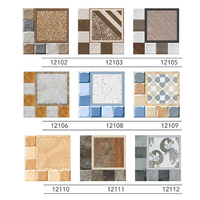 Carrelage de sol en céramique de qualité supérieure, motif symétrique, impression HD, 300 x 300 mm, carrelage de sol carré