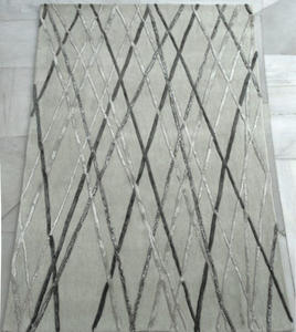 Fabricant Usine Designer Luxe Haut Bas Tapis élégant indien tufté à la main Elégant effet haut-bas fait main en laine de viscose pour - Product Image 6
