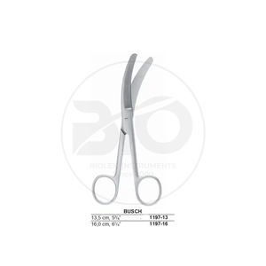 Busch courbe inclinée fine épisiotomie ciseaux délicat instruments de chirurgie gynécologique périnée pince en acier - Product Image 1