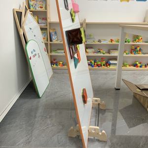 <span class=keywords><strong>Pizarra</strong></span> Magnética con Soporte <span class=keywords><strong>en</strong></span> Forma de Casa, <span class=keywords><strong>Pizarra</strong></span> de Dibujo de Madera Ecológica para Niños <span class=keywords><strong>en</strong></span> Edad Preescolar, para Escribir y Dibujar - Product Image 3