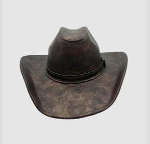 Handcrafted Faux Leather Cowboy <b>Hat</b> Wide Brim <b>Western</b> <b>Hat</b> Unisex Multiple Colors Available Mexico Origin - Product Image 1