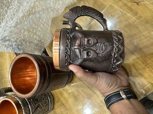 Custom Made Hand Carved Cast Iron <b>Mugs</b> <b>Vintage</b> Hand Grip Silk Screen Printed Durable Engraving Elevate Promotional Drinkware - Product Image 5