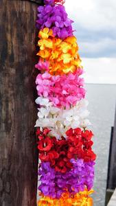 Guirnalda de Flores Artificiales Coloridas, Guirnalda Floral Hawaiana, Decoración para Festivales, Bodas y Fiestas, Decoración para Diwali, Haldi, Mehndi - Product Image 3