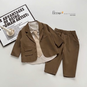 Conjunto de traje formal de 4 piezas de alta calidad para bebés de 1 a 8 años, ropa de invierno de manga larga, recién llegado, venta al por mayor - Product Image 3
