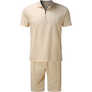 ชุดเสื้อโปโลแขนสั้นสำหรับผู้ชายชุดสตรีทแวร์เสื้อโปโลแขนสั้นและกางเกงขาสั้นแบบสั่งทำสำหรับผู้ชายฤดูร้อน - Product Image 1