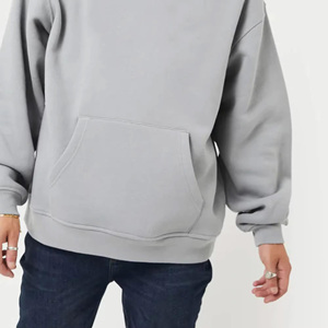 เสื้อฮู้ดดี้ผู้ชาย OEM ผ้าฝ้ายฟลีซ 100% แขนยาว พิมพ์ลายดิจิตอล โลโก้ ทรงปกติ สวมหัว ใส่ได้ในฤดูหนาว สีพื้น - Product Image 5