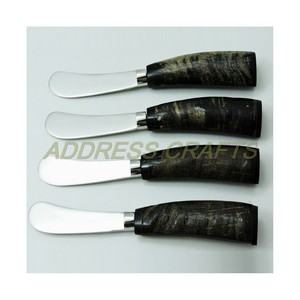 Silver Stainless Steel Blade Butter <b>knife</b> Set with Wood And Stainless Steel Handle Cheese Cutting Set Kitchenware New product - Product Image 5