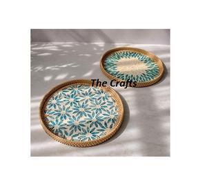 จานหวายและไม้ถูพื้นสำหรับเสิร์ฟของหวานจานเสิร์ฟอาหารคุณภาพดีกว่าสำหรับอุปกรณ์โรงแรม - Product Image 5