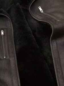 2024 Winters Force veste en cuir de mouton pour hommes High Street Style toile tissu à la mode nouveau Design - Product Image 3