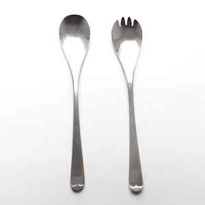 Ensemble de couverts à salade en acier inoxydable argenté de qualité supérieure pour la cuisine à domicile, le restaurant, l'hôtel et la restauration. - Product Image 5