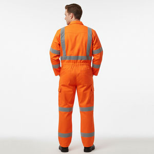 Combinaison de travail de couleur vive, uniforme industriel fonctionnel, design de vêtements de travail, combinaison de travail à coupe décontractée, mouvement corporel flexible, combinaison haute visibilité - Product Image 6