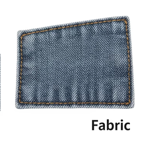 Eco Friendly Woven Denim <b>Patches</b> Cotton Polyester Blend Durable Washable Custom Logo Labels for Jeans Jackets Bags Clothing - Product Image 3