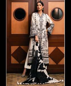 Robe modeste cousue pour femme en Arabie Saoudite Style Abaya avec Long Maxi et Hijab Dupatta - Product Image 1