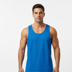 Camiseta sin mangas de algodón para hombre, proveedor de fábrica OEM, venta al por mayor, personalizada, sin mangas, gimnasio, fitness, informal, ropa de verano, camisa transpirable - Product Image 1