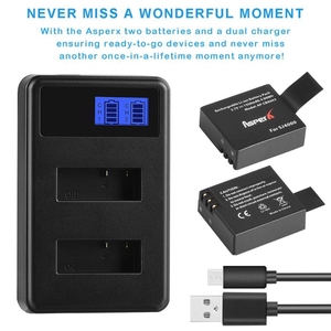 <span class=keywords><strong>SJCAM</strong></span> SJ7000 / SJ6000 / <span class=keywords><strong>SJ5000</strong></span> / SJ4000 batterie écran LCD double chargeur de batteries, affiche la capacité de charge - Product Image 4