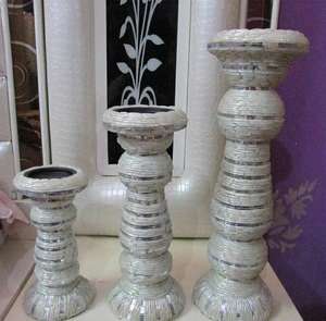 Bougeoir en bois rond coloré simple décoratif de luxe bougeoir en bois nordique personnalisé en gros pots de bougie rose noël - Product Image 6