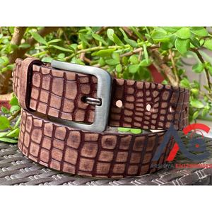 Cinturones de cuero unisex de estilo occidental Cuero real Logotipo personalizado de alta calidad en cinturones Cinturones occidentales - Product Image 1