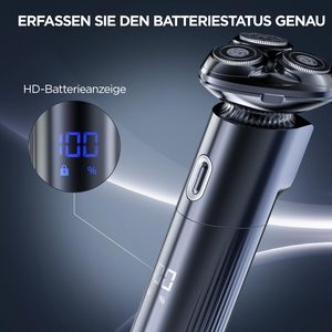 Rasoir Électrique Homme Mini Rotatif Humide/Sec Triple Lames Double Fonction Alimentation USB Étanche IPX7 Verrouillage de Voyage pour Usage Facial - Product Image 3