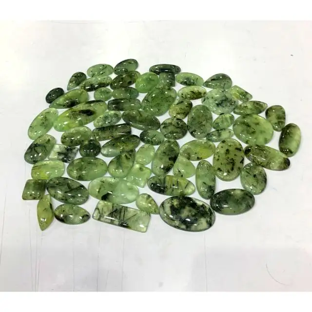 100% naturel vert Prehnite Cabochon pierres précieuses produit en gros meilleure qualité matériel fabrication de bijoux pierres précieuses en vrac