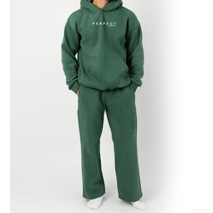 Top Selling Unisex 100% Cotton <b>Fleece</b> French Terry Joggers Straight Wide Leg Sweatpants Casual Wear Custom Logo <b>Trousers</b> - Product Image 6