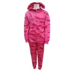 NOUVEAU ENFANTS FILLES CAMO SURVÊTEMENT À CAPUCHE HAUT À CAPUCHE ET BAS DE JOGGING ROSE CAMOUFLAGE BODY COITS PISTES - Product Image 1
